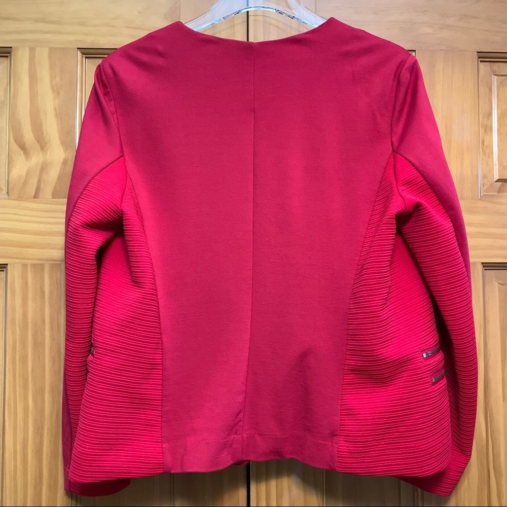 Chico’s Red Blazer/Jacket Large - Picture 2 of 6